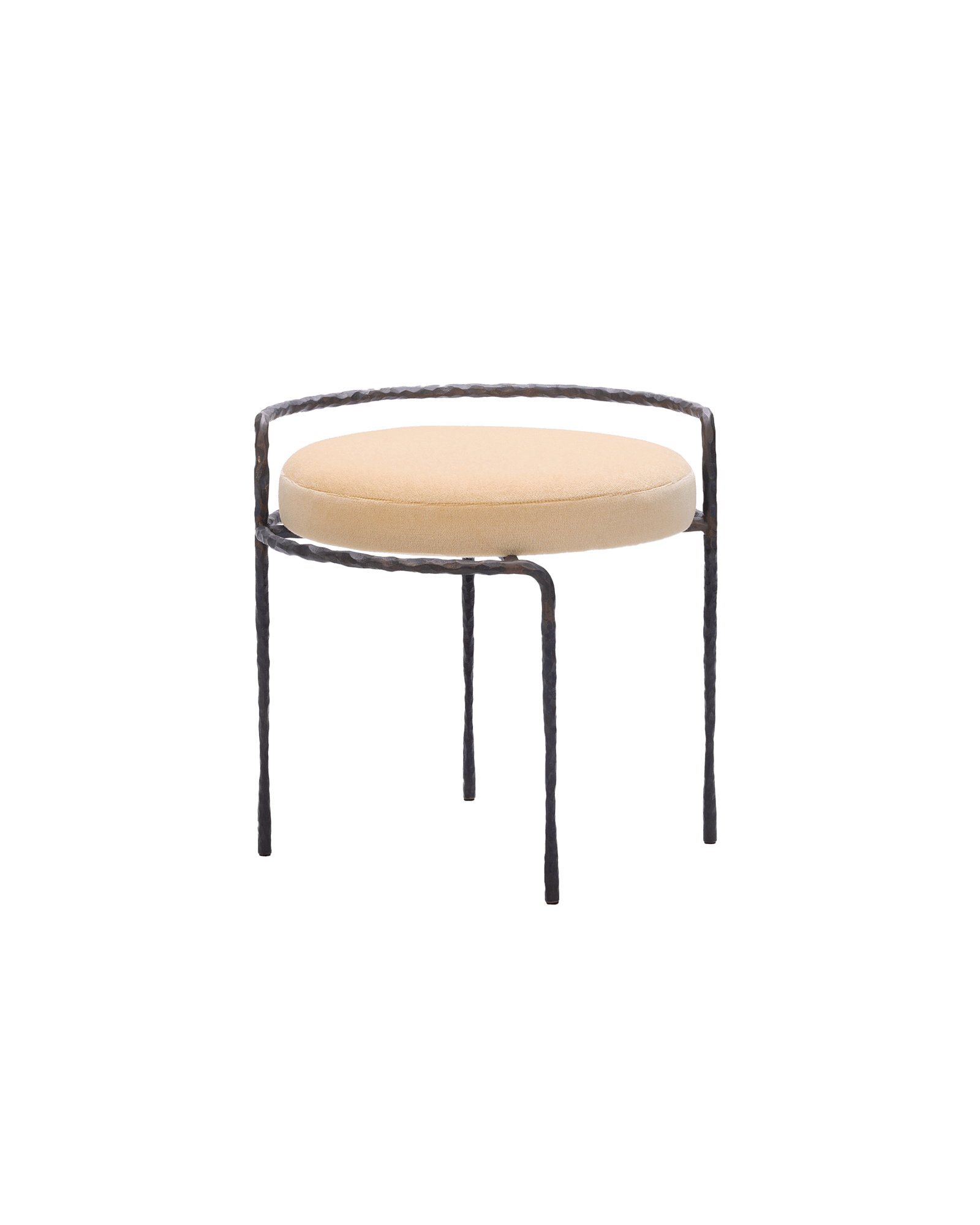 Hammered Metal Stool, Editions Paolo Ferrari, Paolo Ferrari