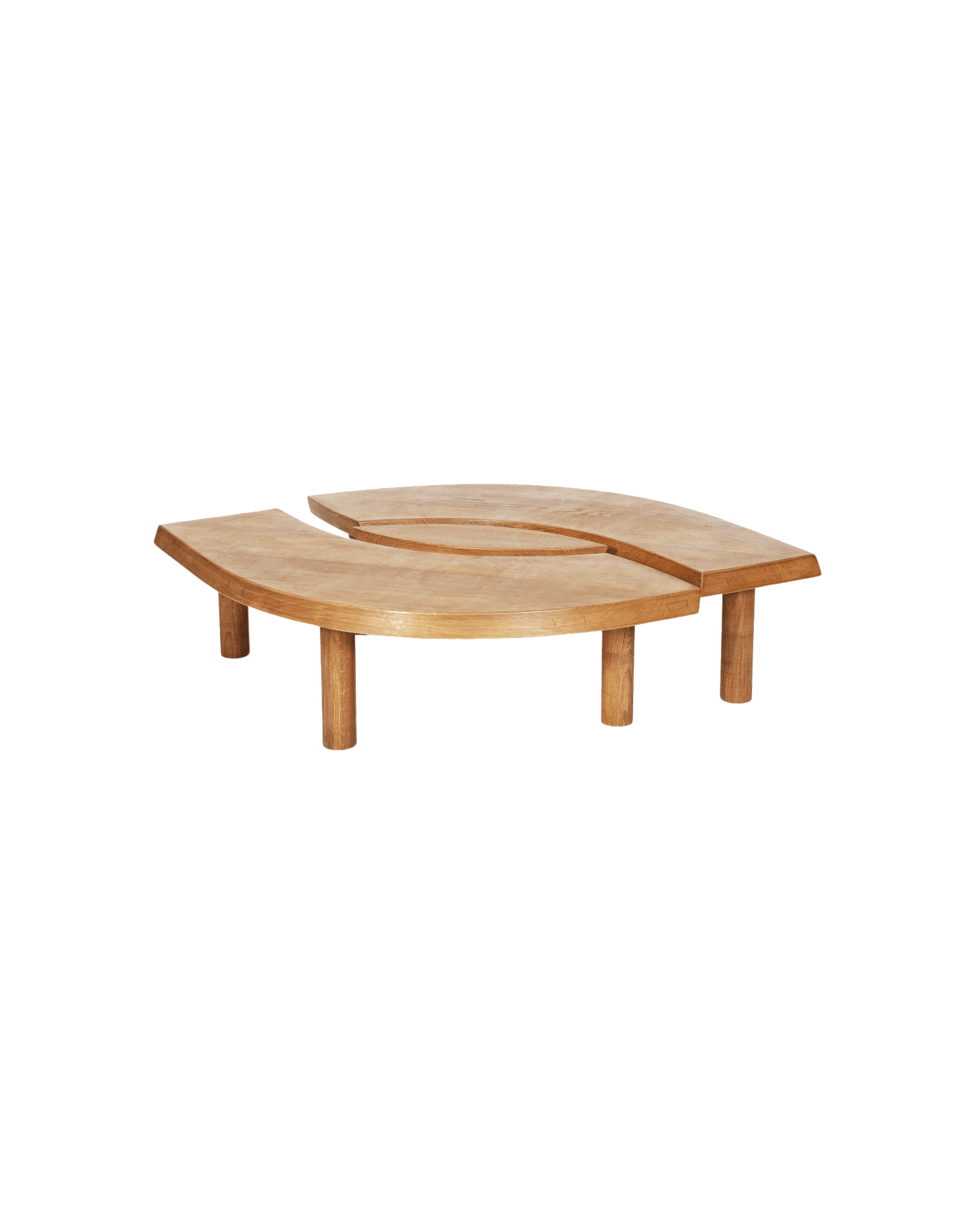 T22C Pair Low Bow Table - Pierre Chapo - Chapo Création