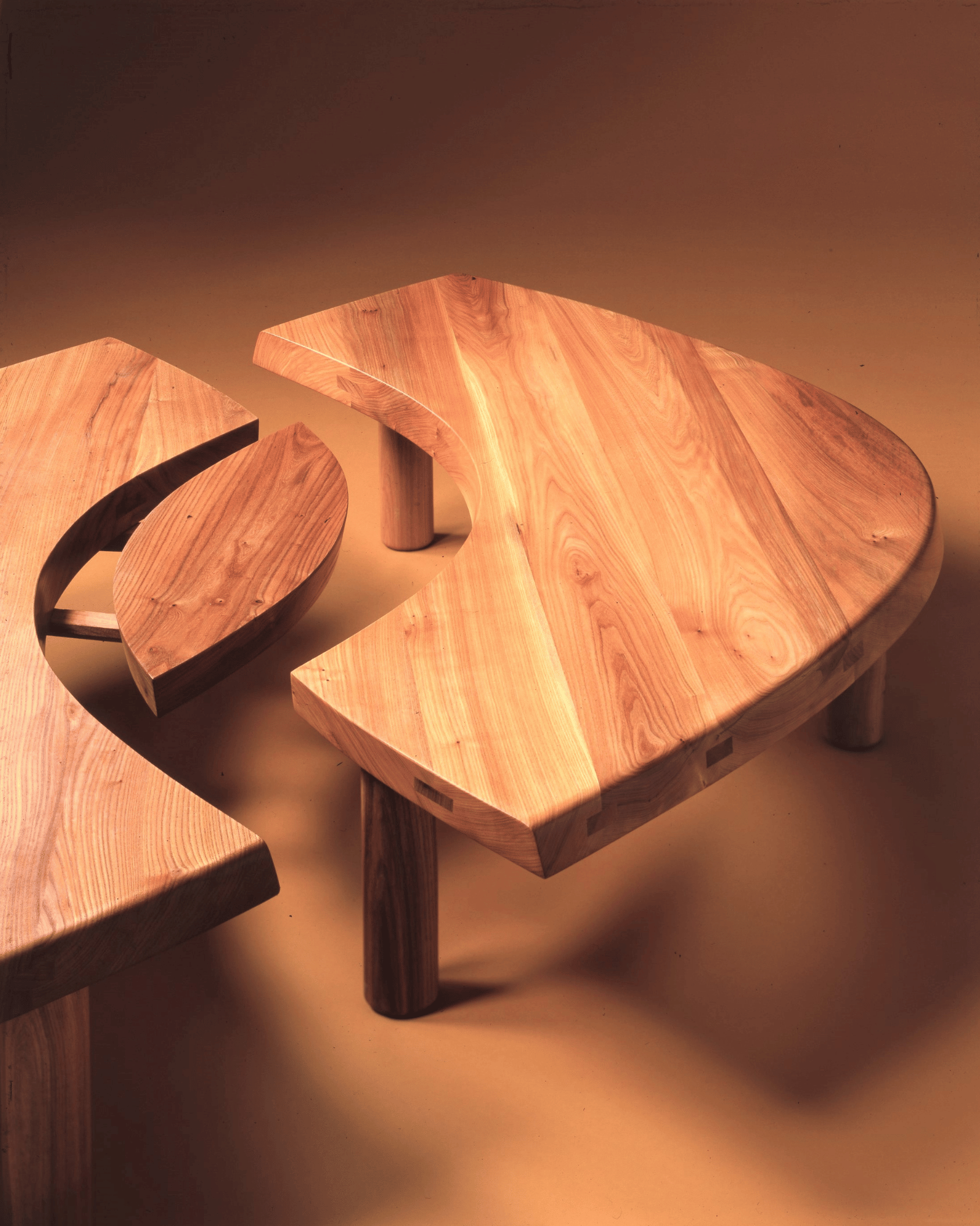 T22C Pair Low Bow Table - Pierre Chapo - Chapo Création