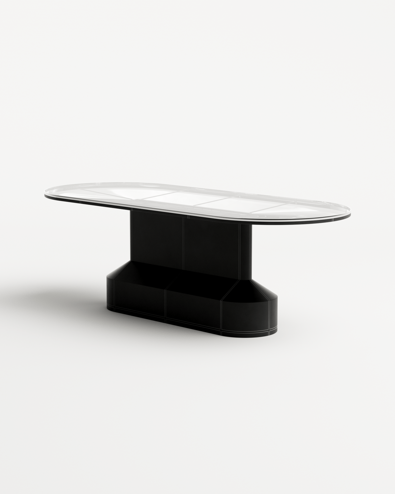 Oval Dining Table, Stamp by Christophe Perichon, Monde Singulier