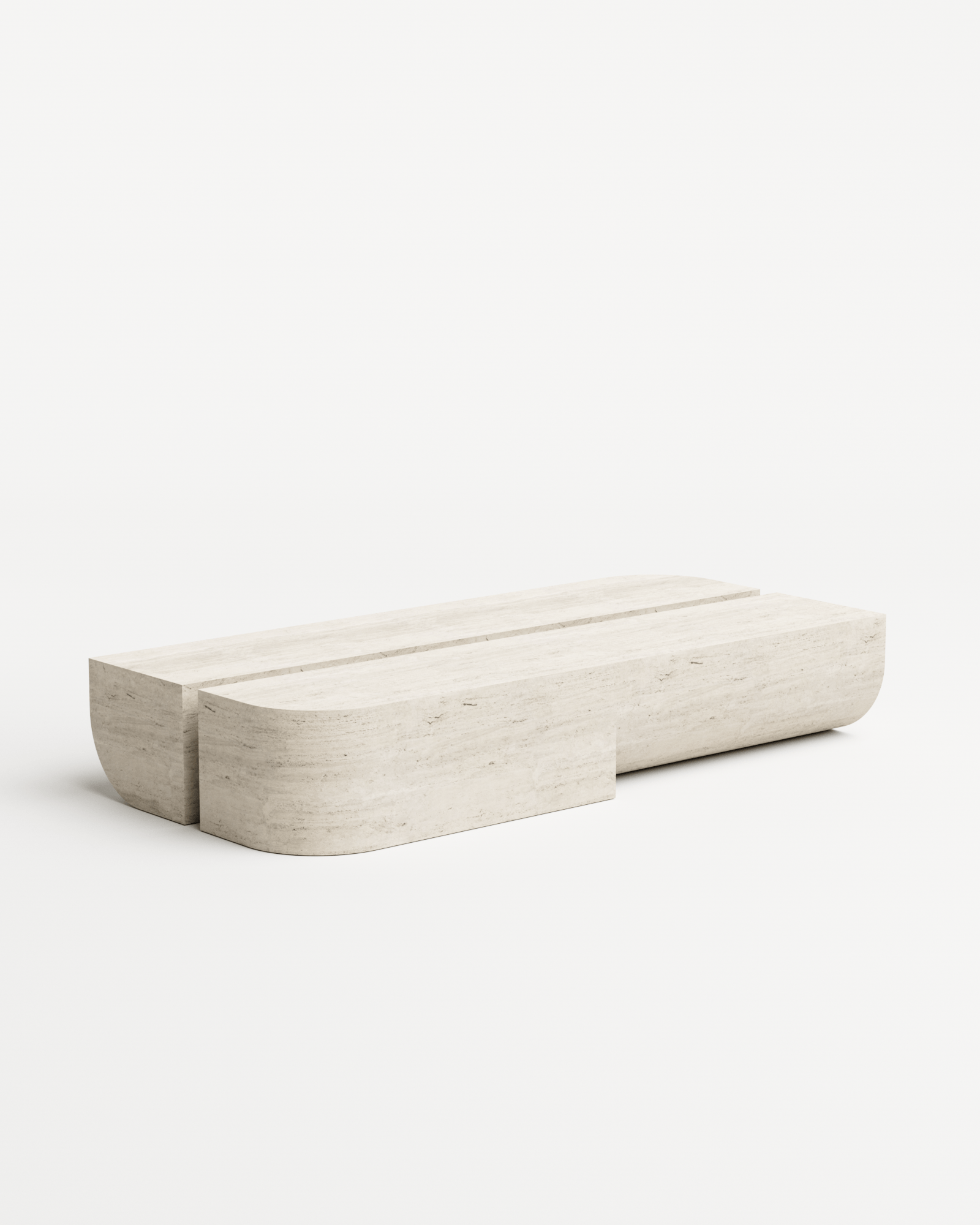 Undum Coffee Table - Travertin, Undum and Bevel, Hadge 