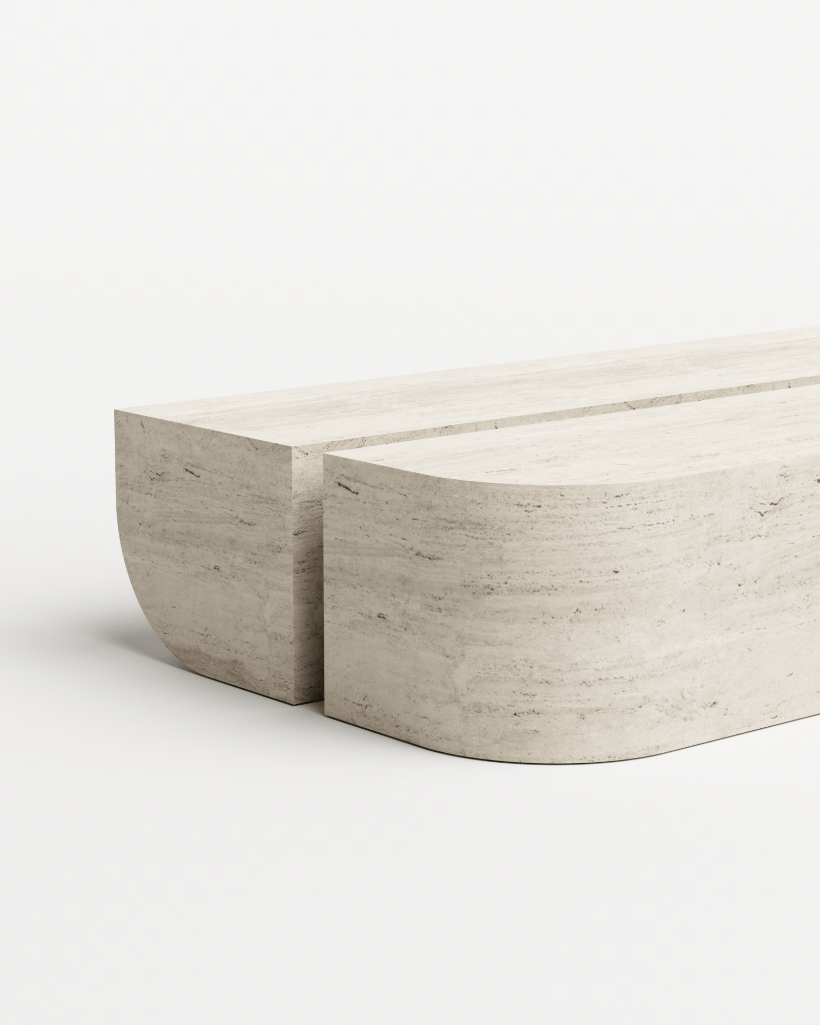 Undum Coffee Table - Travertin, Undum and Bevel, Hadge 